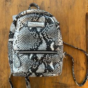 Marc Jacobs snake skin backpack purse